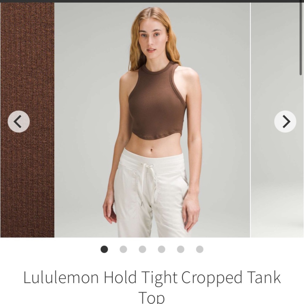 Lululemon Athletica Brown Cropped Tank Top